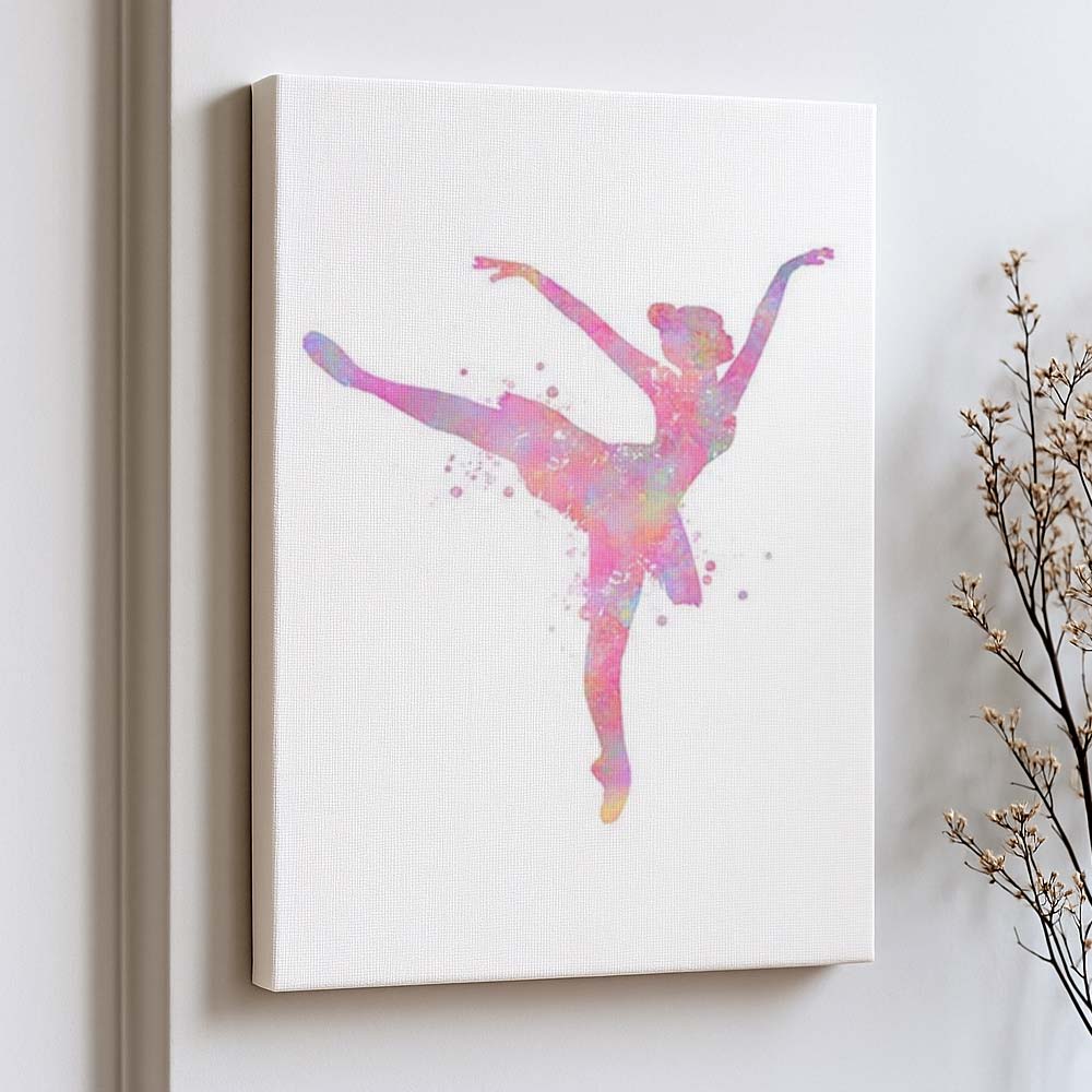 Pink Ballerina Watercolour Art Print