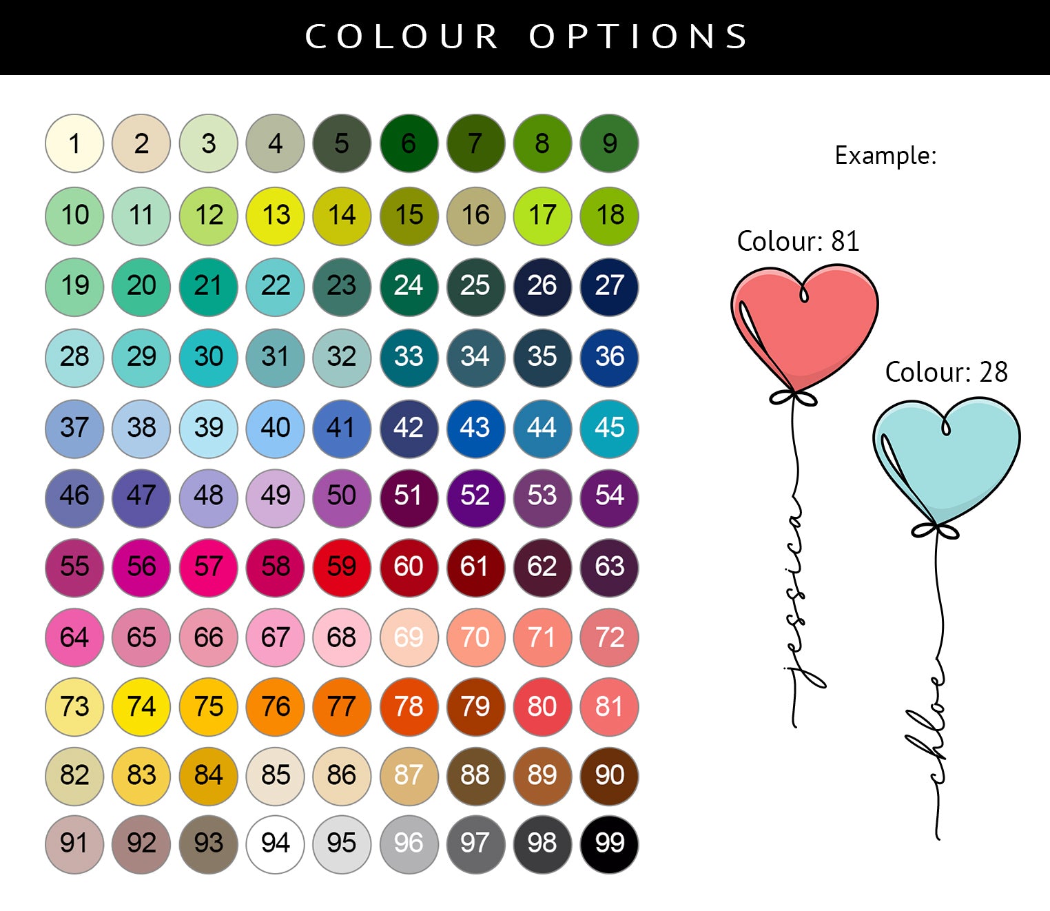 Personalised Heart Balloon Family Print – Custom Names Wall Art | "Our Family" Quote