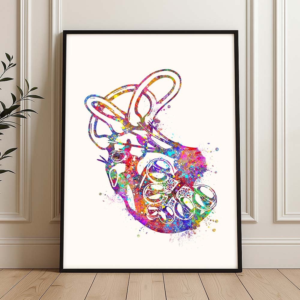 Cochlea Anatomy Art Print – Inner Ear Wall Decor for Audiologists