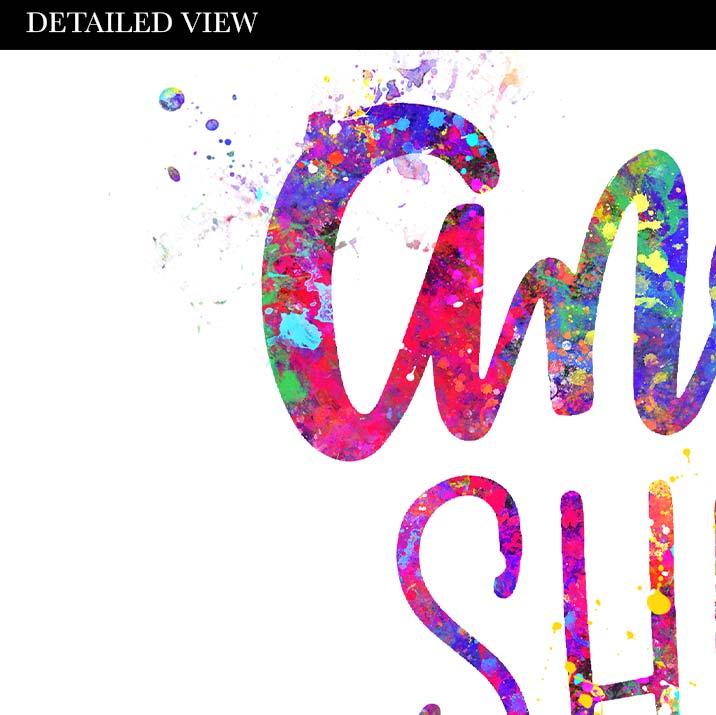 And Though She Be But Little She Is Fierce Quote Watercolour Print - Genefy Art