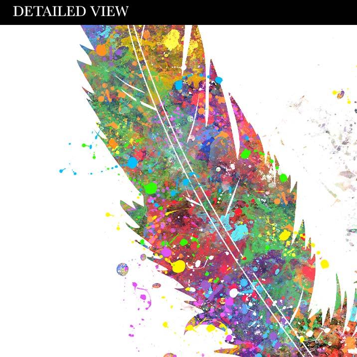 Birds Feather Watercolour Print - Genefy Art
