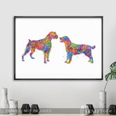 Boxer and Labrador Watercolour Print