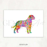 Bullmastiff Watercolour Print - Genefy Art
