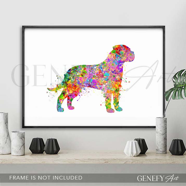 Bullmastiff Watercolour Print - Genefy Art