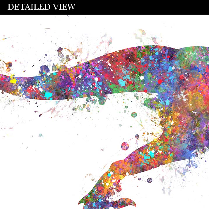 Dinosaur Raptor Watercolour Print - Genefy Art