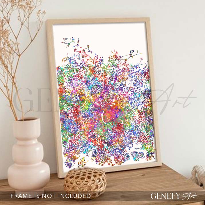 Embryonic Stem Cells Watercolour Art Print