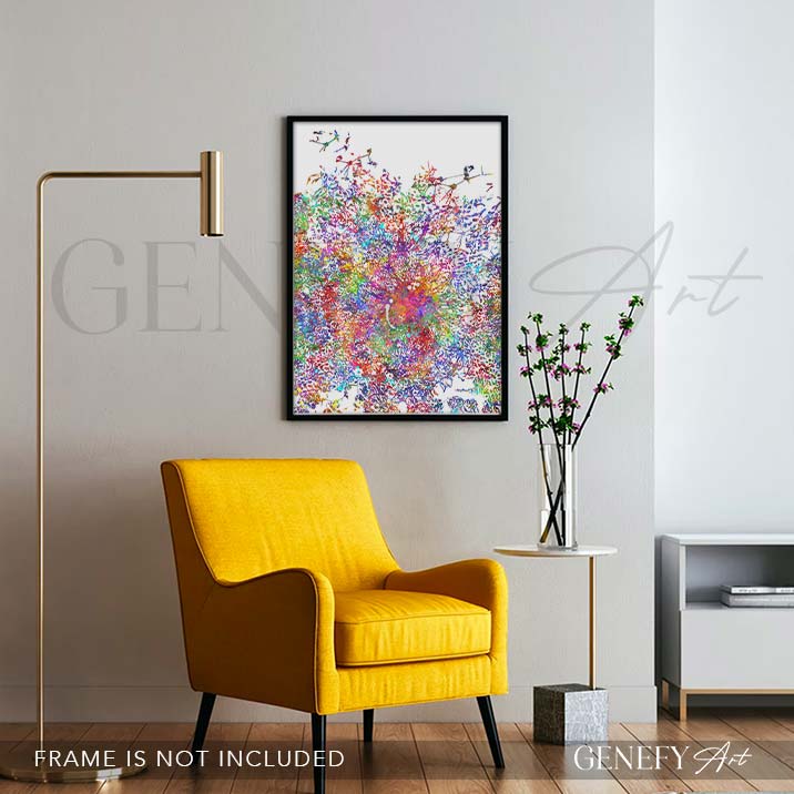 Embryonic Stem Cells Watercolour Art Print