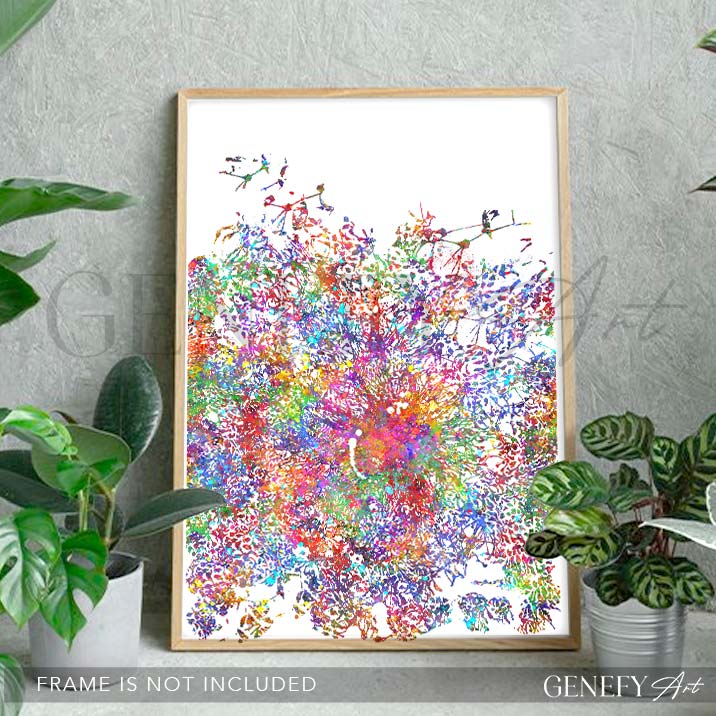 Embryonic Stem Cells Watercolour Art Print