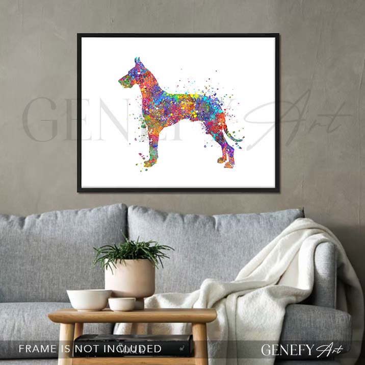 Great Dane Watercolour Print - Genefy Art
