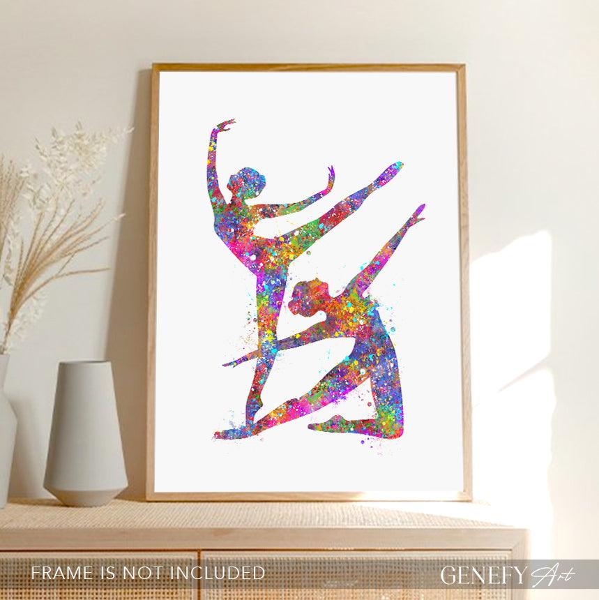 Ballerina Dancers Watercolour Print - Genefy Art