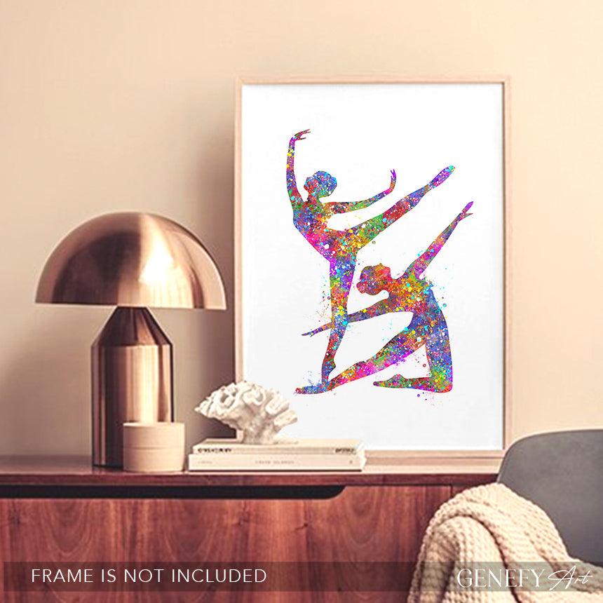 Ballerina Dancers Watercolour Print - Genefy Art