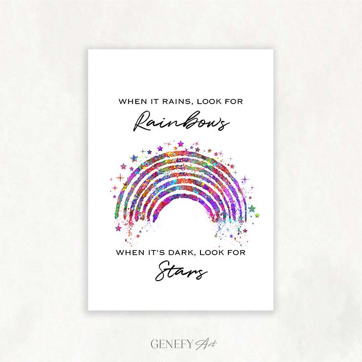 Happiness Quote Watercolour Print