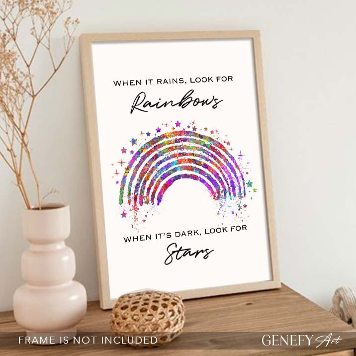 Happiness Quote Watercolour Print