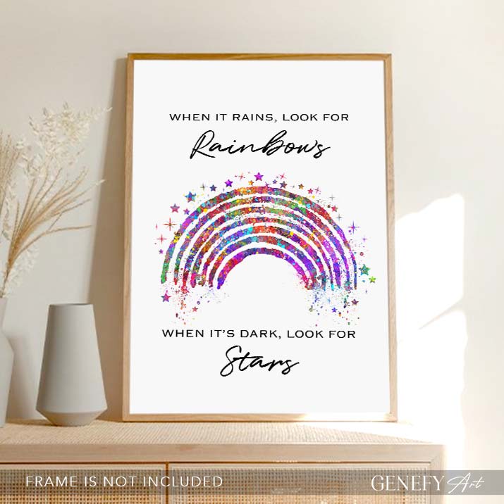 Happiness Quote Watercolour Print