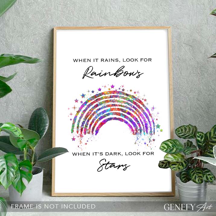 Happiness Quote Watercolour Print