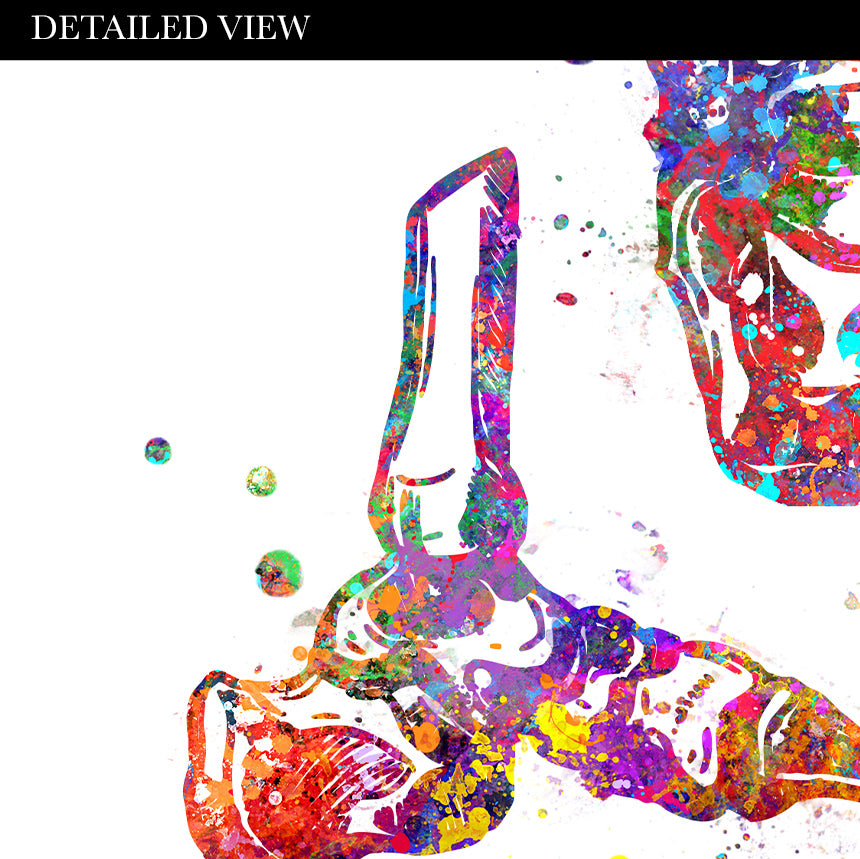 Human Main Bones Anatomy Watercolour Print