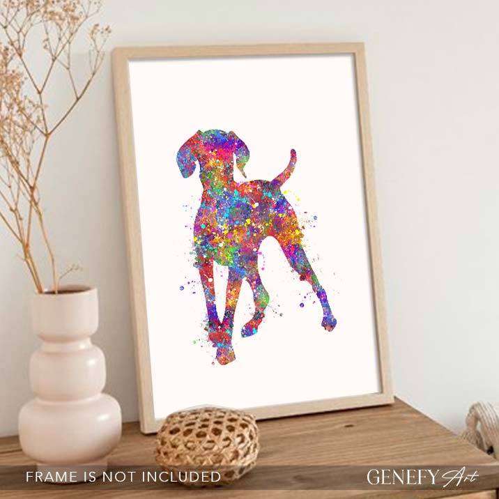 Hungarian Vizsla Watercolour Print