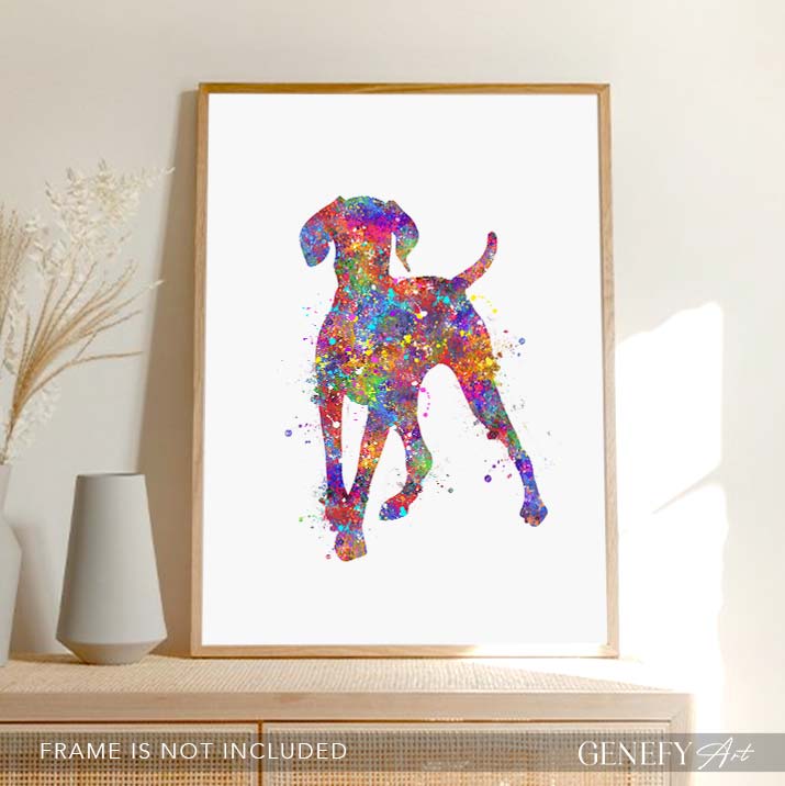 Hungarian Vizsla Watercolour Print