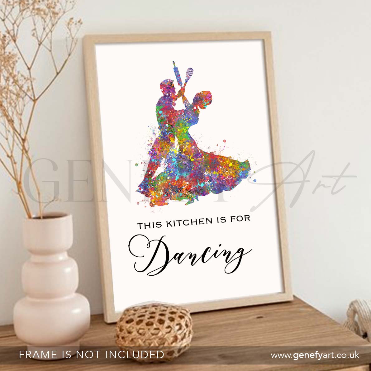 Kitchen Dancing Watercolour Print - Genefy Art