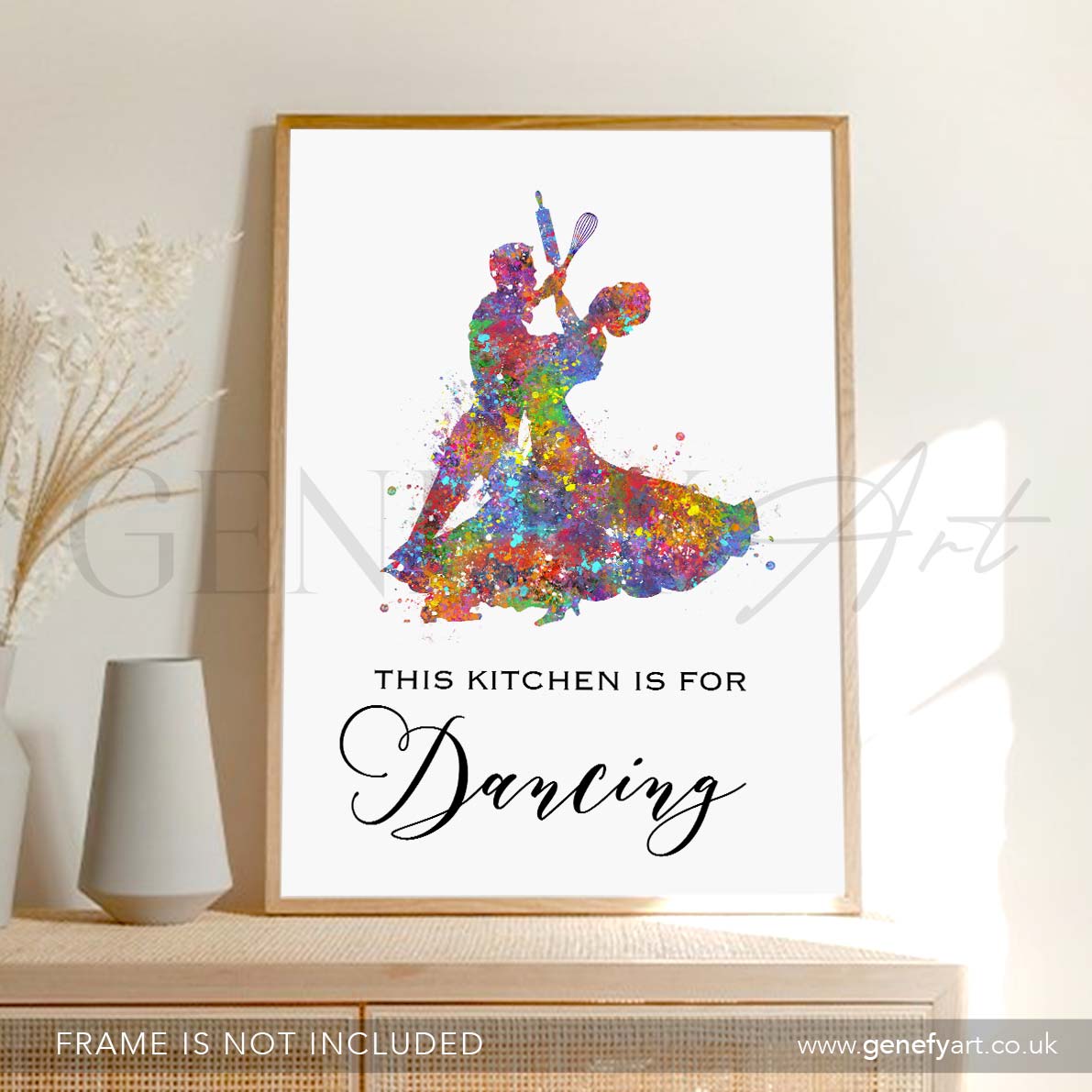 Kitchen Dancing Watercolour Print - Genefy Art