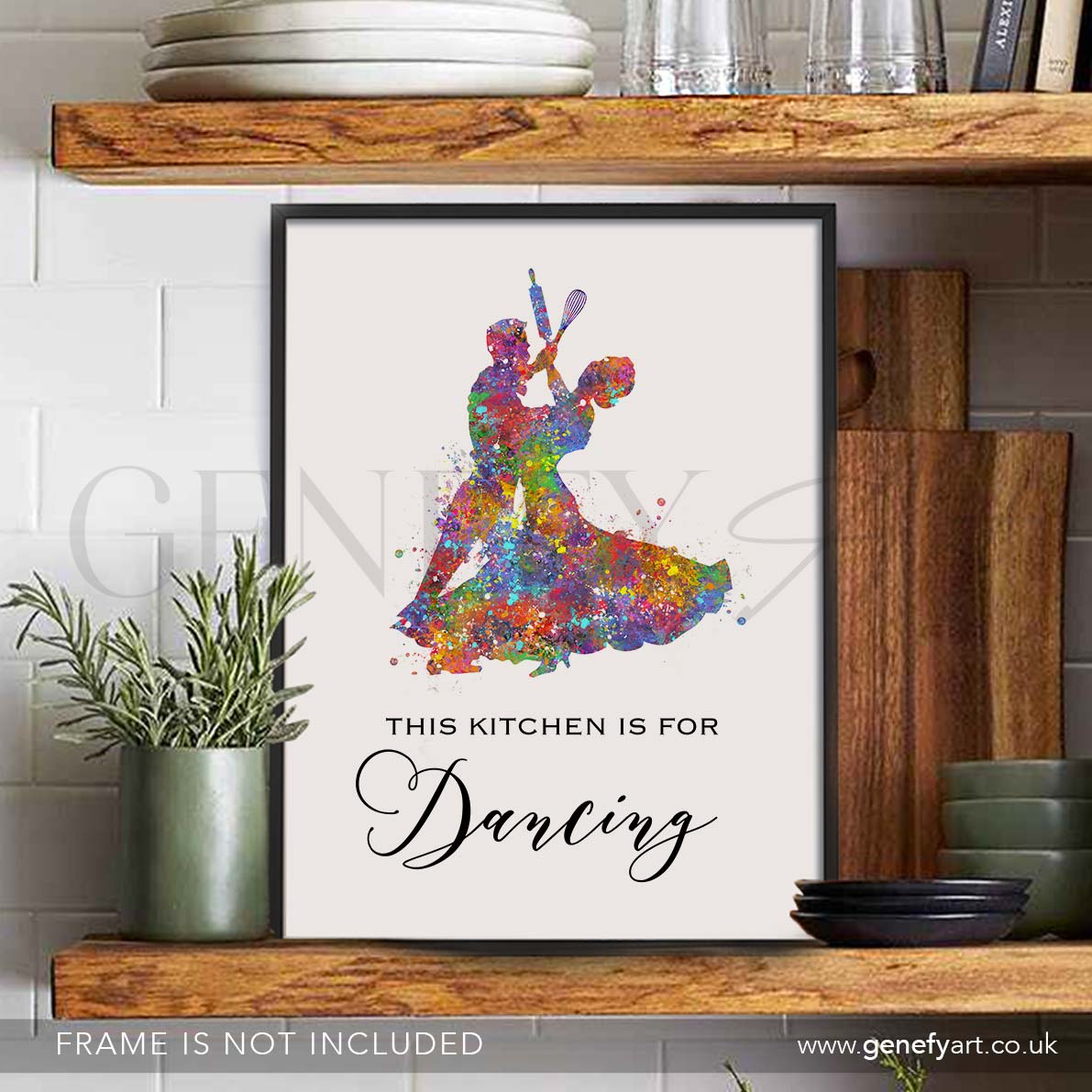 Kitchen Dancing Watercolour Print - Genefy Art