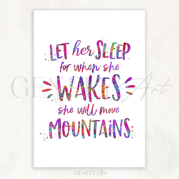 Motivational Quote Watercolour Print