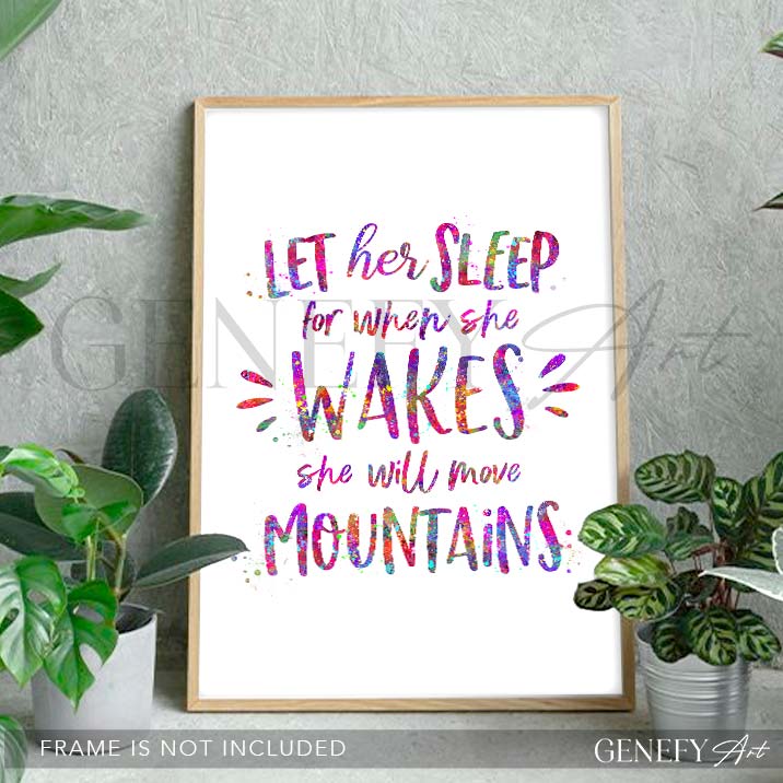 Motivational Quote Watercolour Print