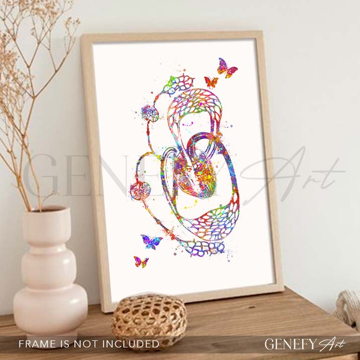 Lymphatic System Watercolour Art Print