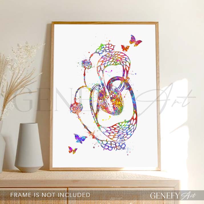 Lymphatic System Watercolour Art Print