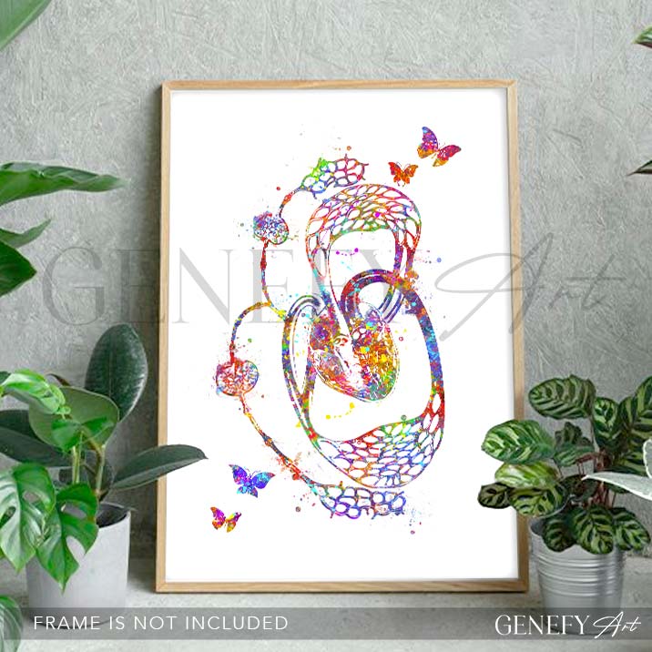 Lymphatic System Watercolour Art Print