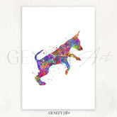 Miniature Pinscher Watercolour Print - Genefy Art