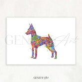Miniature Pinscher Watercolour Print - Genefy Art