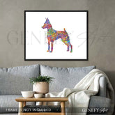 Miniature Pinscher Watercolour Print - Genefy Art