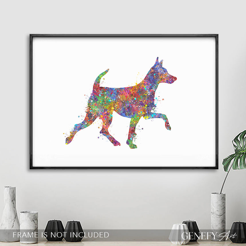 Miniature Pinscher Watercolour Art - Genefy Art