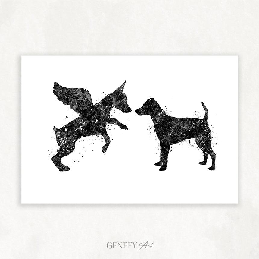 Black and White Miniature Pinscher Art - Genefy Art