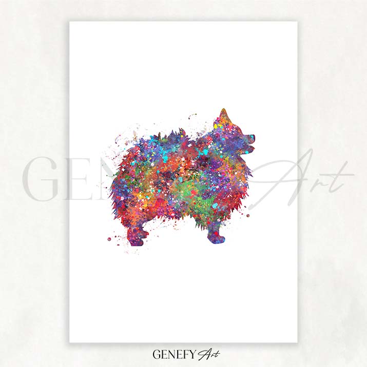 Pomenarian Watercolour Print - Genefy Art