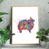 Pomenarian Watercolour Print - Genefy Art