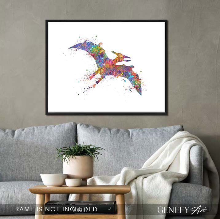 Dinosaur Pteranodon Watercolour Print