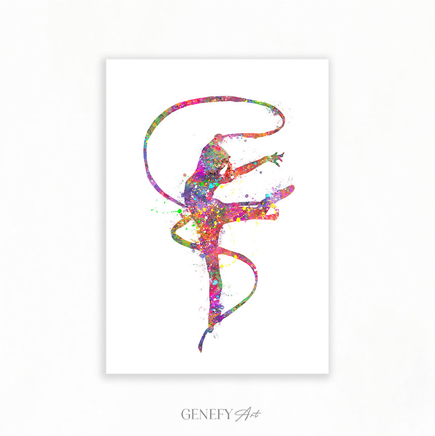 Rhythmic Gymnastics Watercolour Art Print