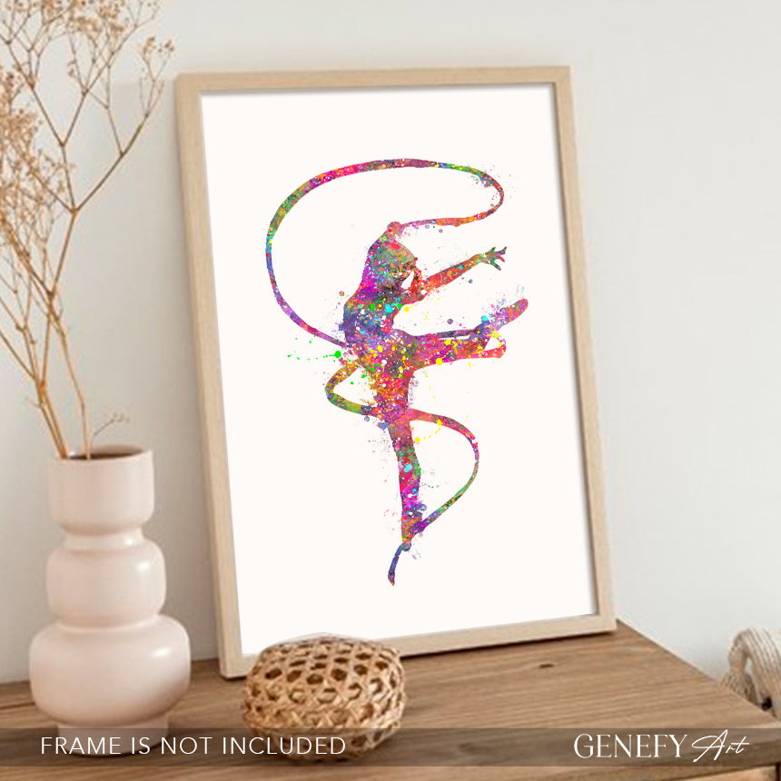 Rhythmic Gymnastics Watercolour Art Print