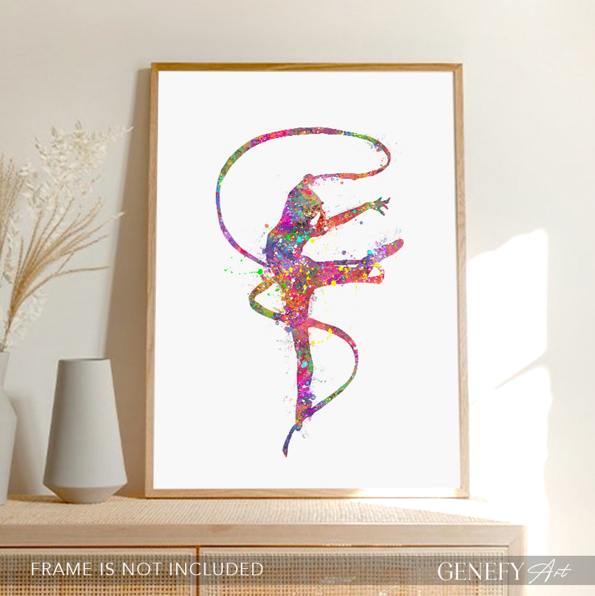Rhythmic Gymnastics Watercolour Art Print