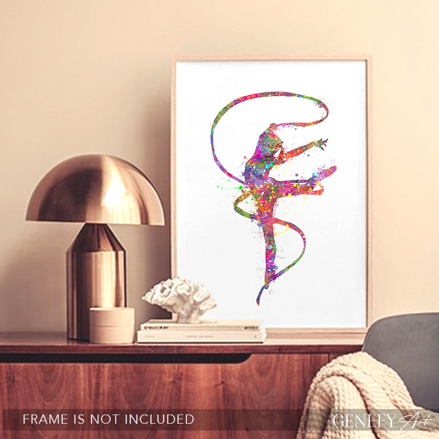 Rhythmic Gymnastics Watercolour Art Print