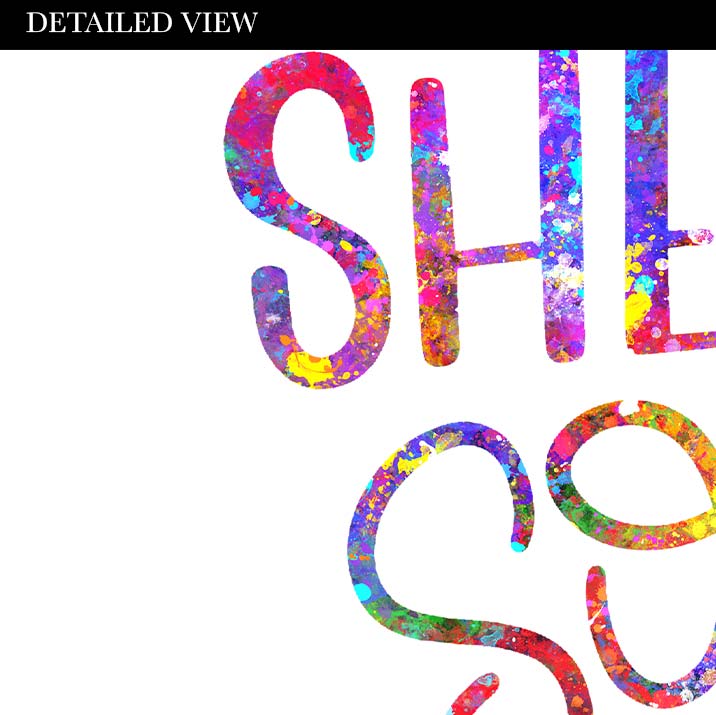 She Believed She Could So She Did Quote Watercolour Print