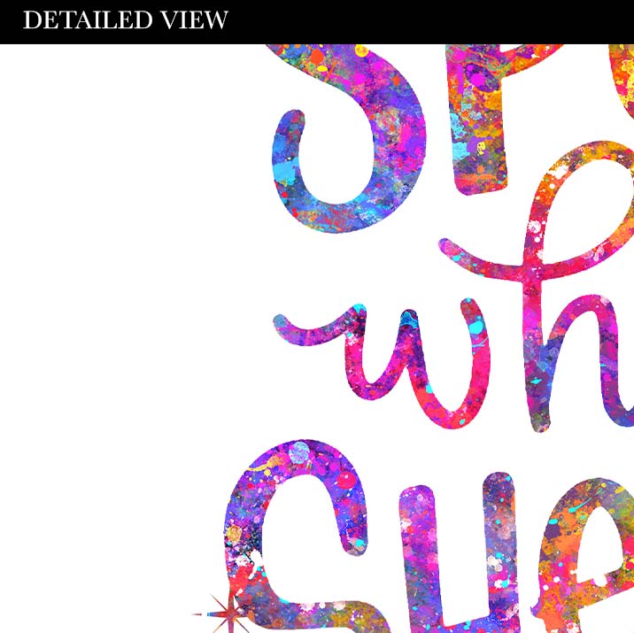 She Leaves A Little Sparkle Wherever She Goes Quote Watercolour Print