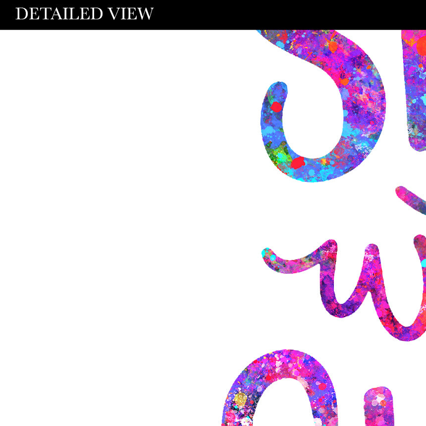 She Leaves A Little Sparkle Wherever She Goes Quote Watercolour Print