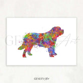 St Bernard Watercolour Print - Genefy Art
