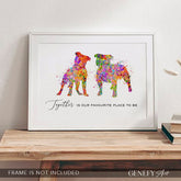 Staffordshire Bull Terrier Love Quote Watercolour Print - Genefy Art