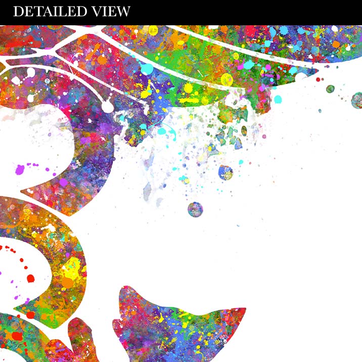 Veterinary Caduceus Medical Symbol Watercolour Print