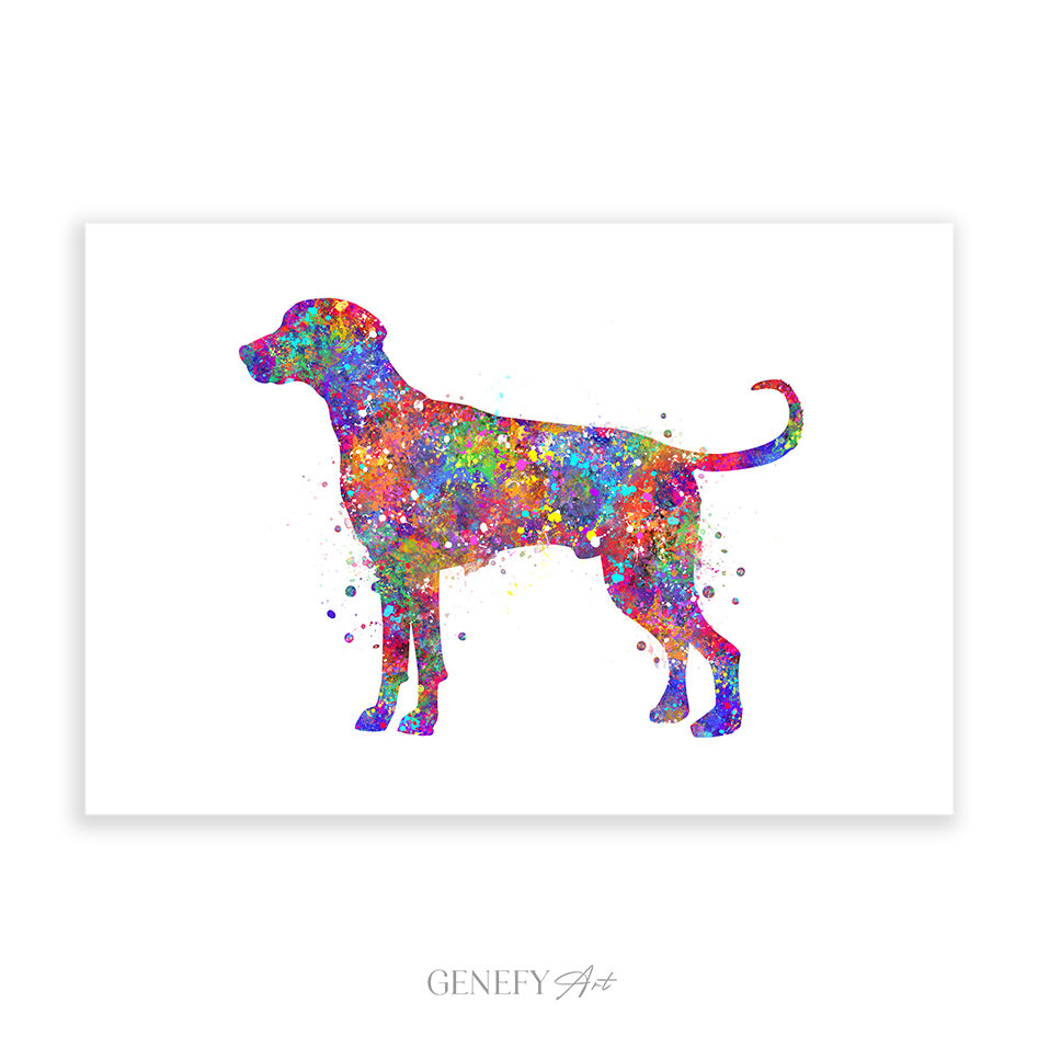 Weimaraner Watercolour Print