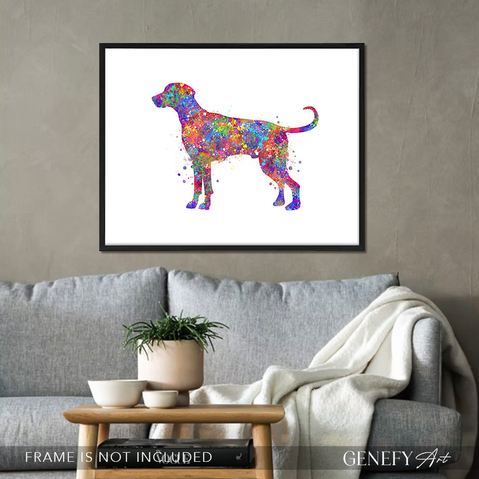 Weimaraner Watercolour Print